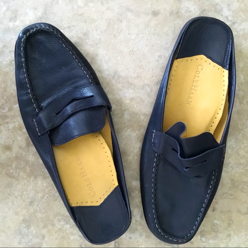 Cole Haan Soft Leather Midnight Navy Blue Loafers